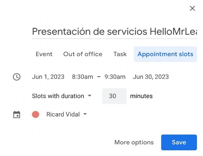Google Appointment Schedules 2023